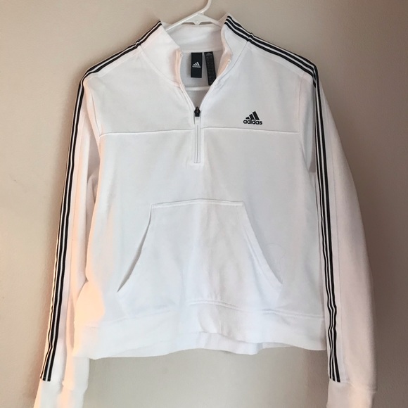 Adidas White Sweat Jacket - Picture 2 of 7